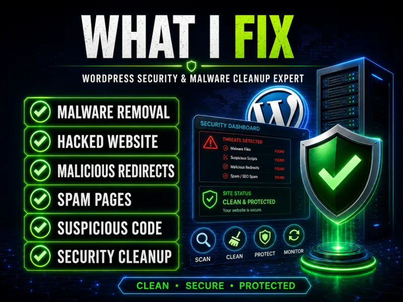 WordPress malware removal and hacked website recovery service