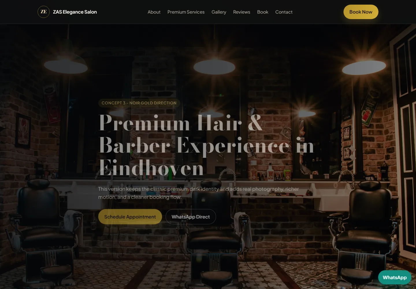 Hair Salon Website preview screenshot