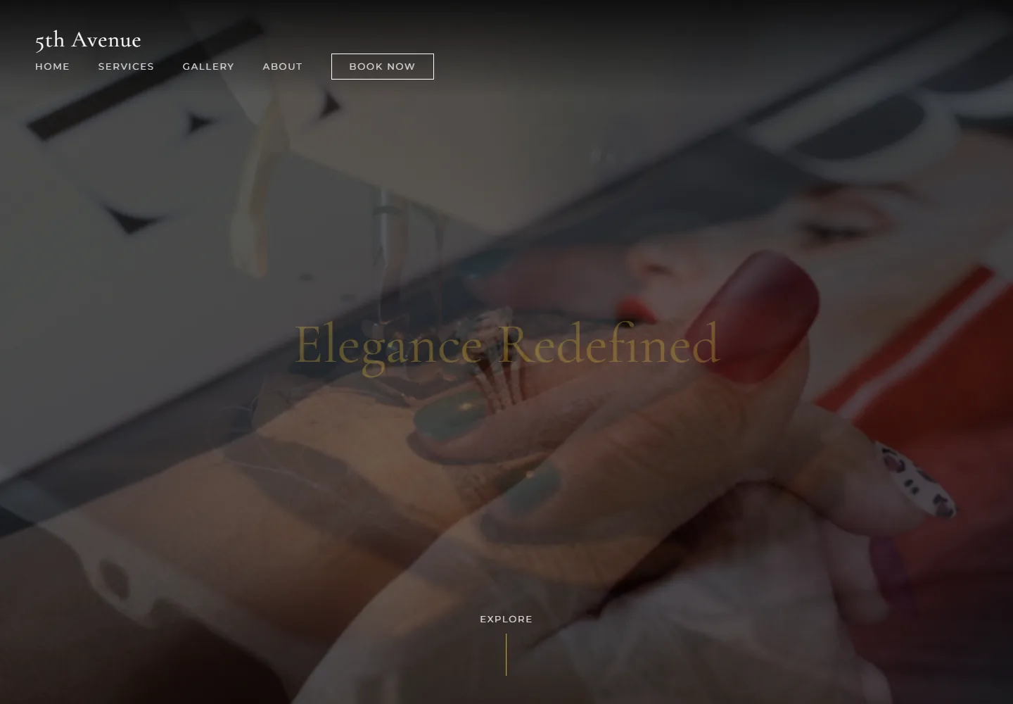 Nail Salon Website preview screenshot